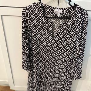 Jude Connelly Brown and White Patterned Dress